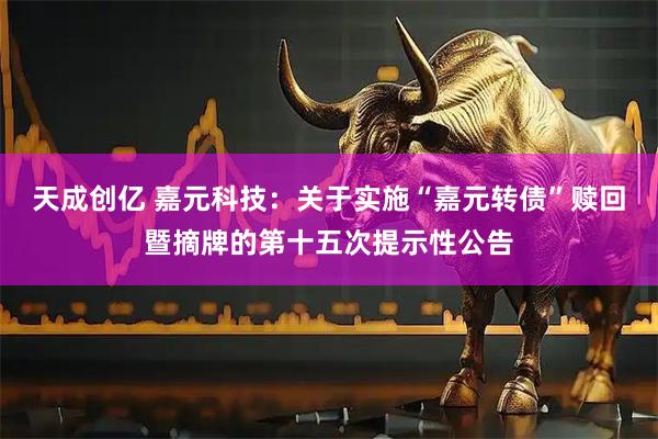 天成创亿 嘉元科技：关于实施“嘉元转债”赎回暨摘牌的第十五次提示性公告